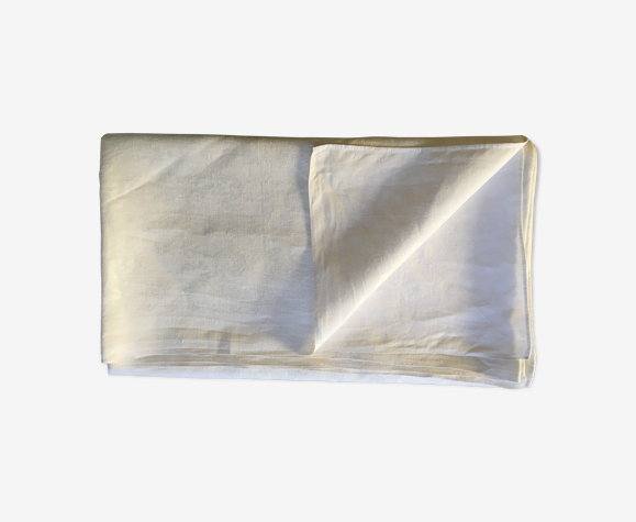 Nappe damassée 175 x 200 volutes et fleurs