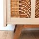 60s/70s wardrobe in wood and rattan