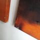 Dário Bosa abstract diptych (orange/red) signed / canvas Brasilian art
