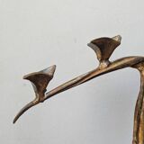 Iron candlestick, antique candle holder, handcrafted cast iron