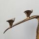 Iron candlestick, antique candle holder, handcrafted cast iron
