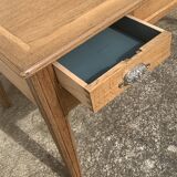 Solid desk in raw oak handles art deco shells