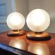 Pair of vintage ball lamps