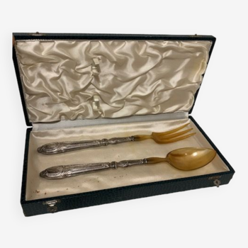 Vintage salad cutlery with its box