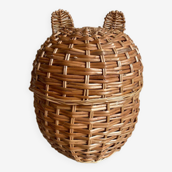 Petite sculpture panier osier