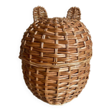 Small wicker basket sculpture