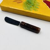 Square cheese board with knife Vallauris