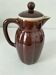 Vintage chocolate glazed stoneware teapot