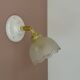 Vintage frosted glass tulip wall light
