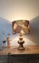 solid oak table lamp, chic ethnic wax lampshade