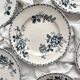 6 assiettes plates en terre de fer « Acacia » Moulin des Loups et Hamage