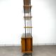 1950s wooden and metal bookshelf shelf