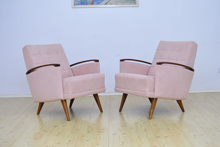 Paire de fauteuils mid-century, années 1960