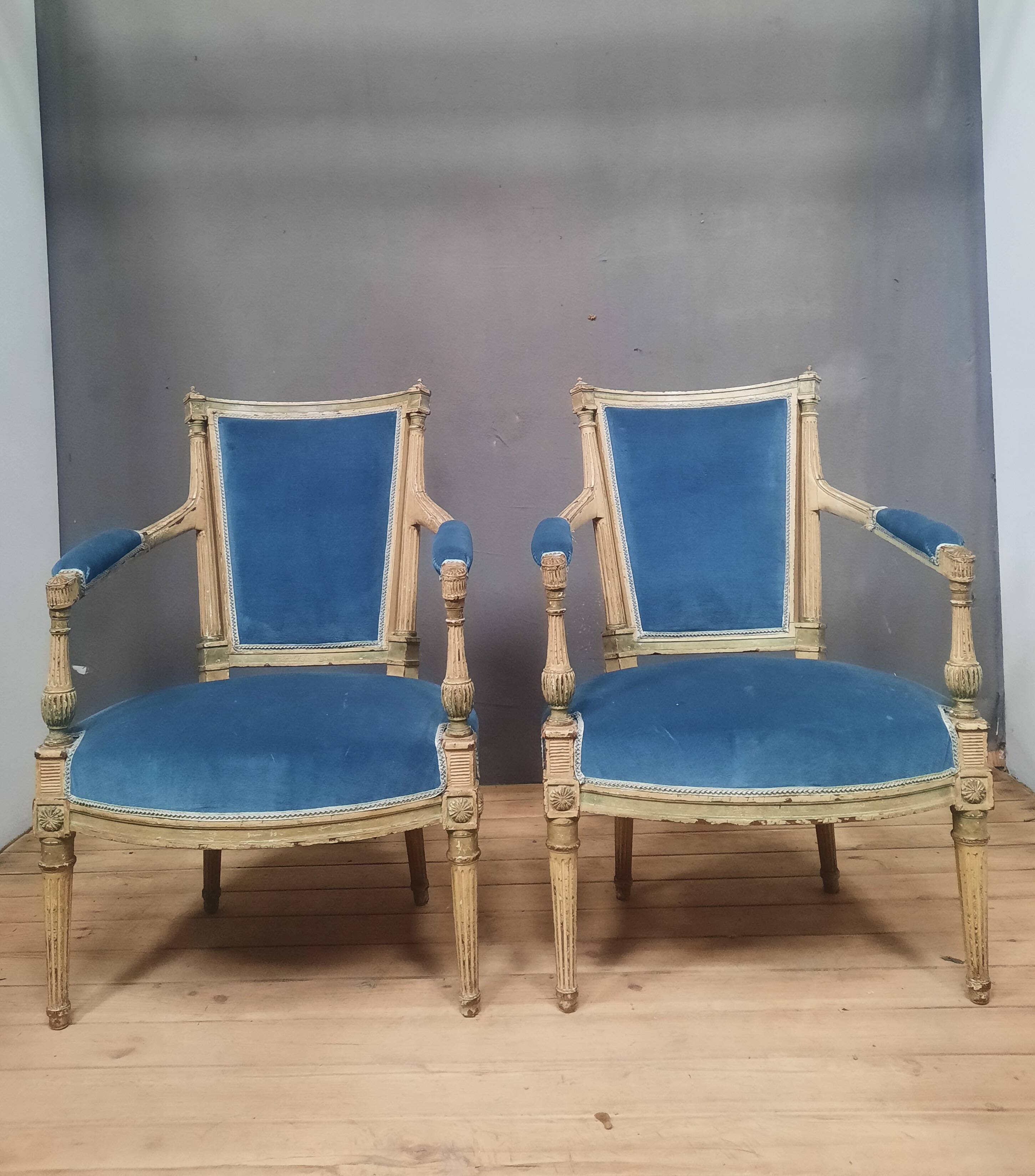 Pair of Directoire armchairs