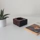 Vintage brutalist ashtray in carved wood