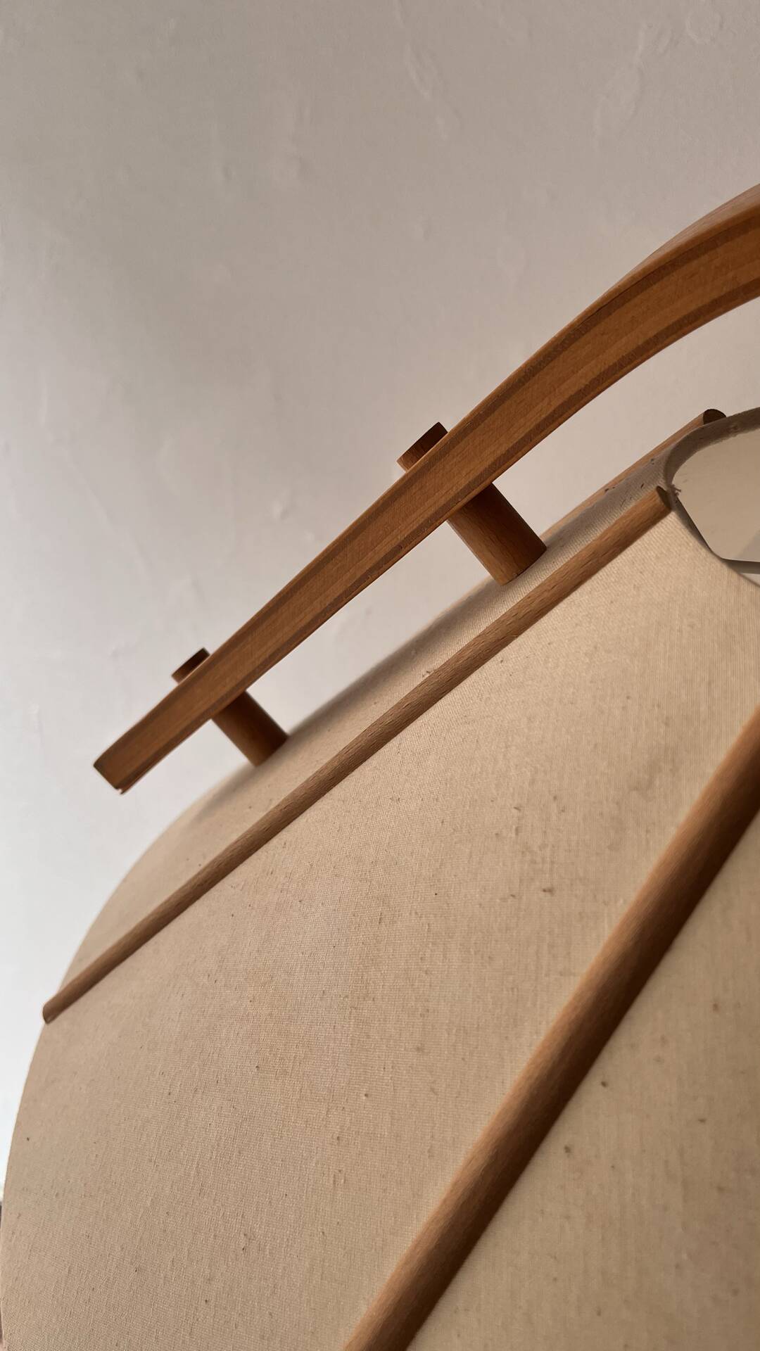 Scandinavian Modern Beech Aneta Floor Lamp by Jan Wickelgren, Sweden,