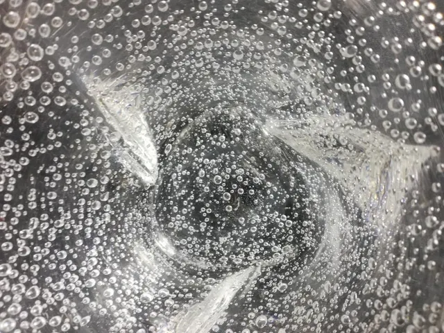 Daum bubble glass vase