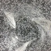 Daum bubble glass vase