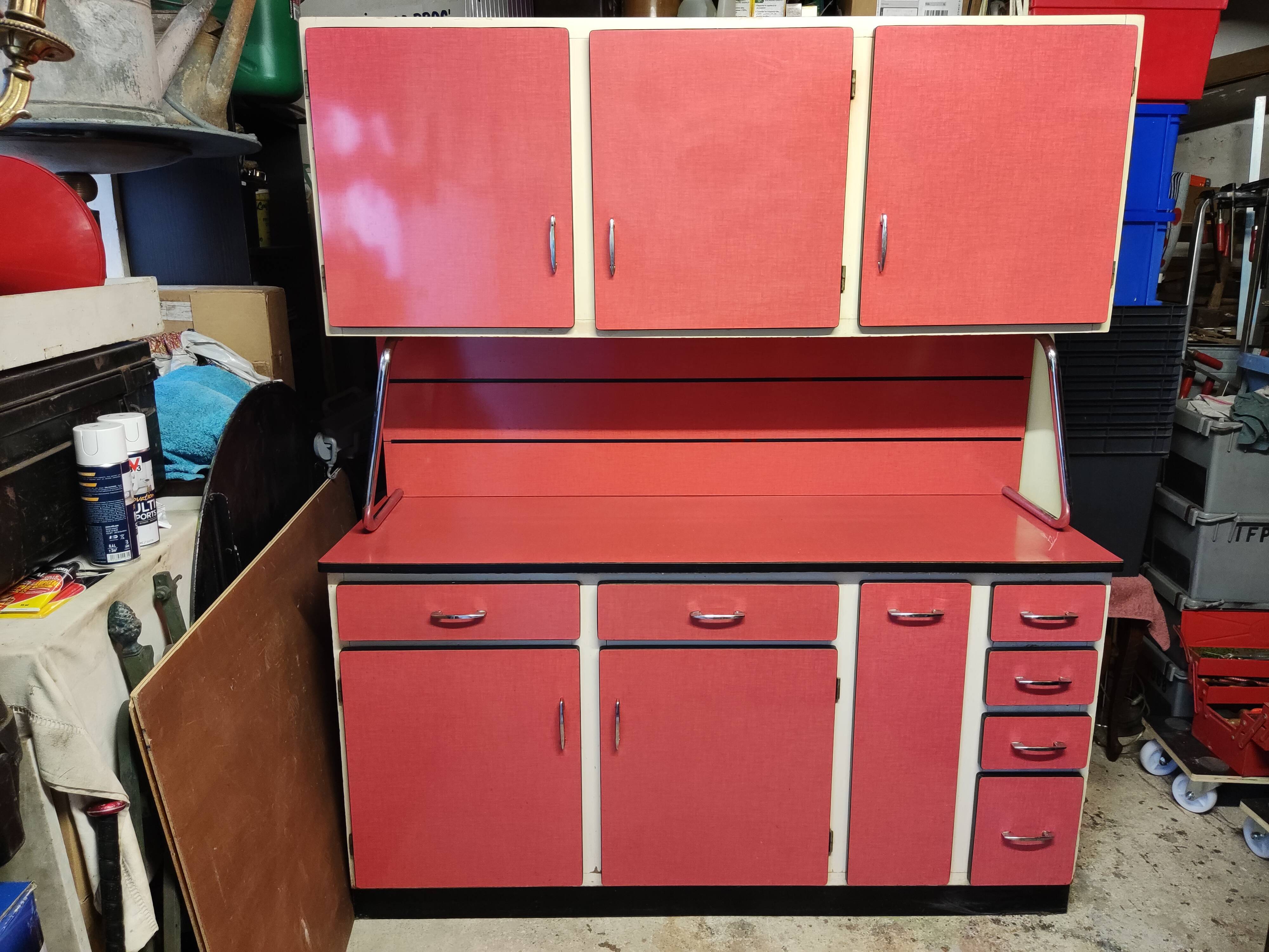 Red formica furniture