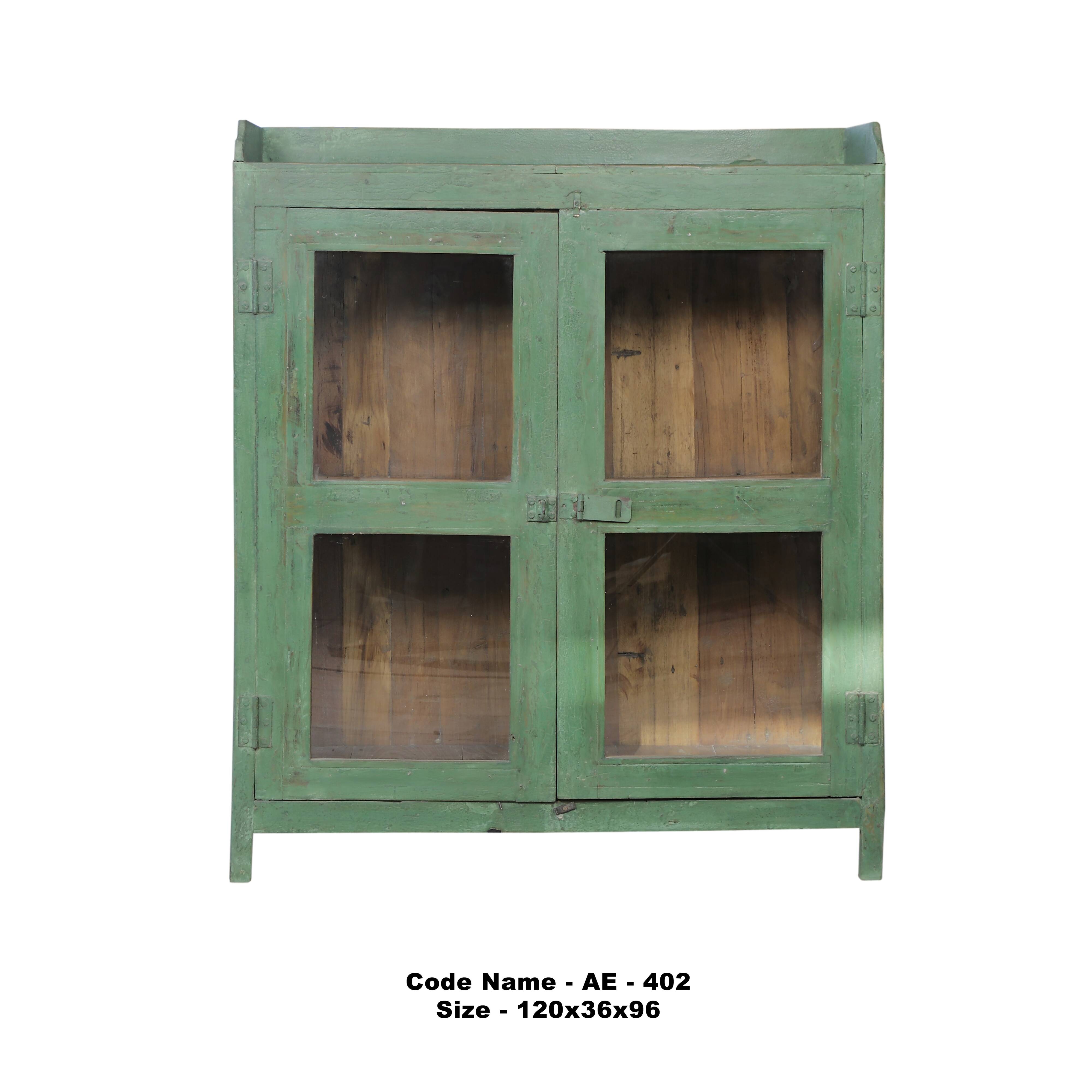 Antique teak sideboard (original light green patina)