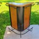 Bar from the 50s/60s in solid blond oak and black metal