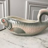 Fish gravy boat in slip digoin sarreguemines 50s