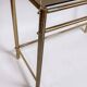 Coiffeuse vanity vintage en laiton avec tabouret