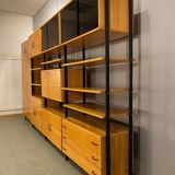 Modular bookcase with vintage wardrobe 60