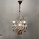 Pink Murano glass tear drop chandelier 1950’s