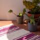 Handwoven recycled cotton rug - 40 x 60 cm