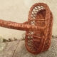 Wicker bottle holder basket, vintage