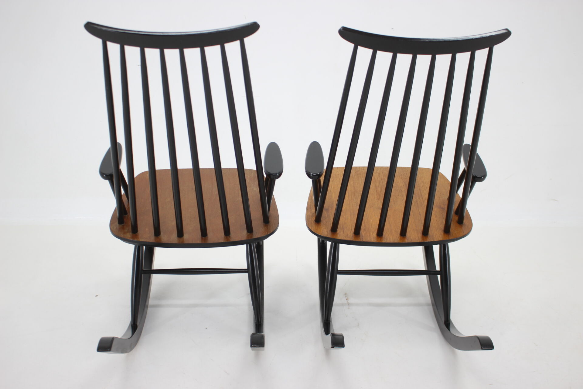 1960s Pair of Varjosen Puunjalostus Beech Rocking Chair, Finland