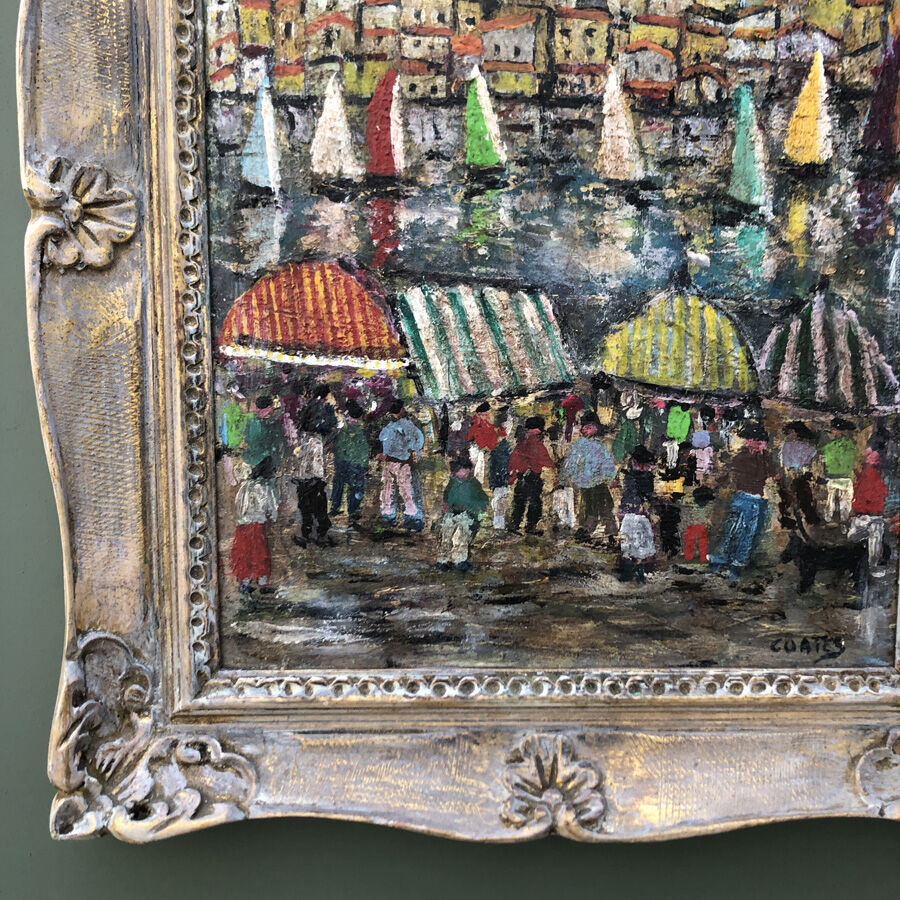 Old table "The port market"