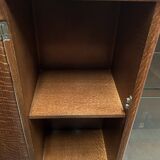 Mid Century vintage  bookcase with sliding glass doors by Turnidg