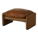 Maralunga ottoman in leather, Vico Magistretti for Cassina, Italian modern, 1973