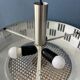 Mid-century crystal glass UFO pendant light
