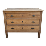 Raw oak chest of drawers