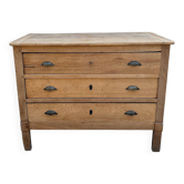 Commode en chêne bois brut
