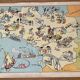 Old poster illustrated map of Brittany 1935 - JP Pinchon