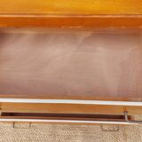 Vintage wooden chest of drawers, white braid