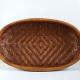Empty basket woven rattan pocket