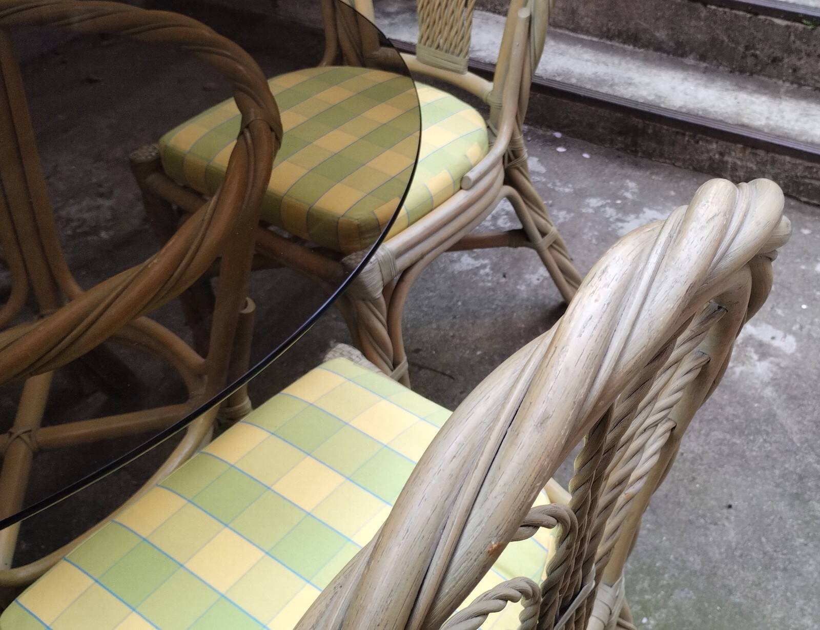 Bamboo garden dining set