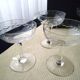 8 vintage champagne glasses Decorated with a ground frieze
