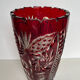 Carved crystal vase