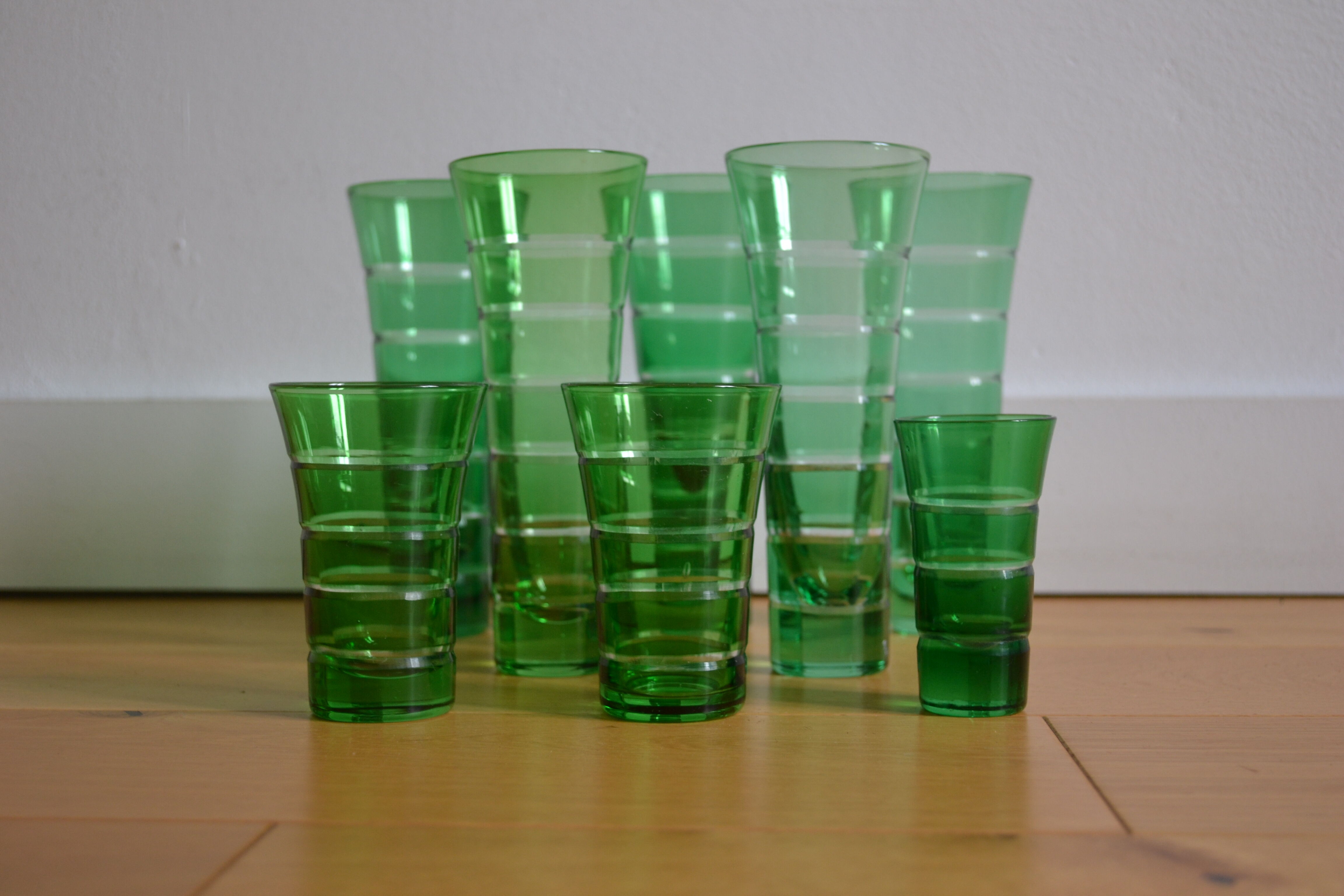 8 glasses Murano Italy 60s