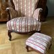 Louis Philippe style armchair with footrest from the 19th century.