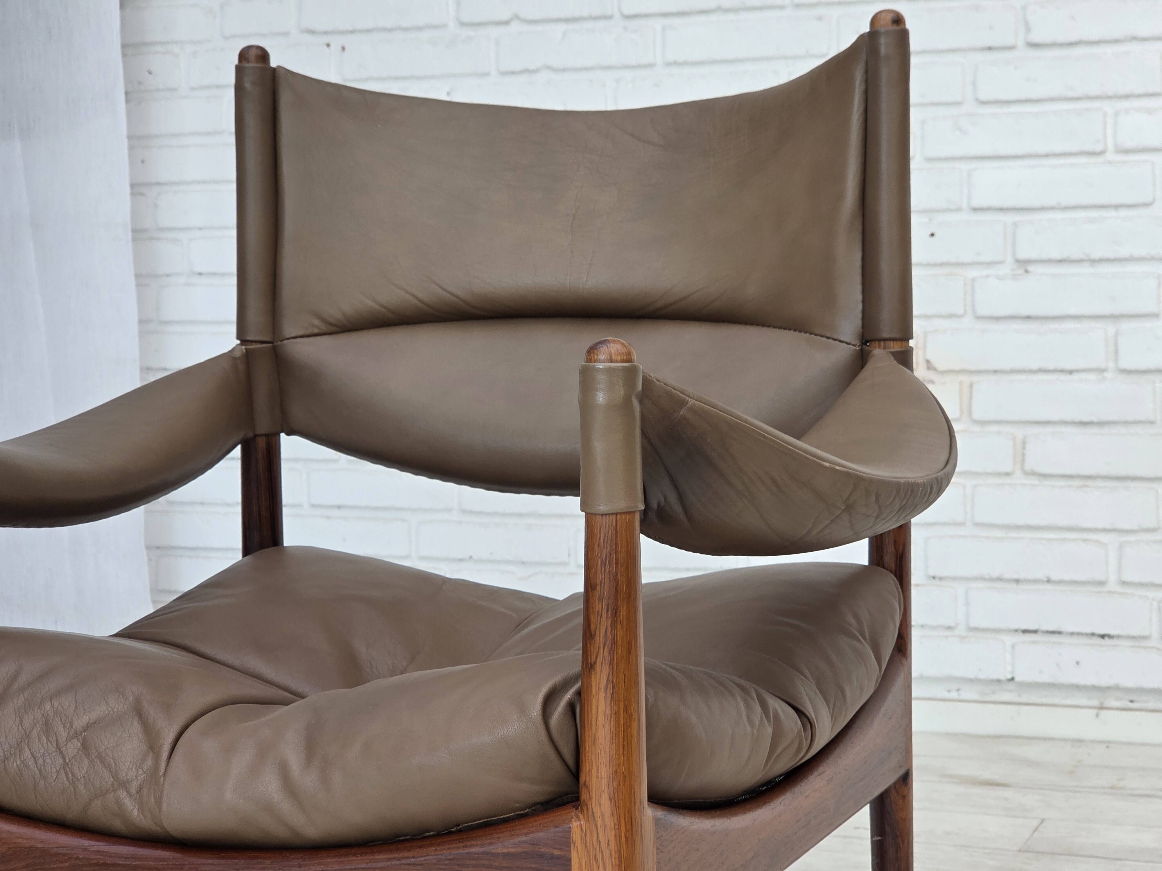 1970s, Danish design by Kristian Vedel, highback armchair model "Modus".