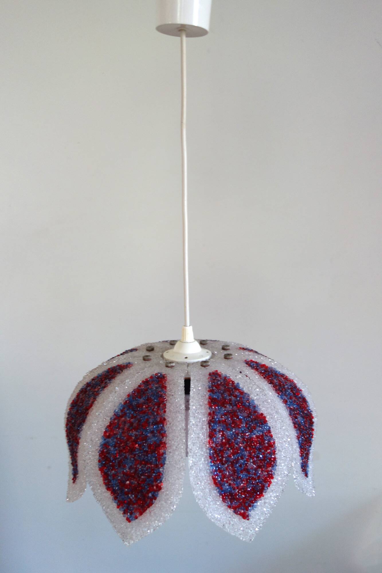 Vintage 70s perspex pendant light
