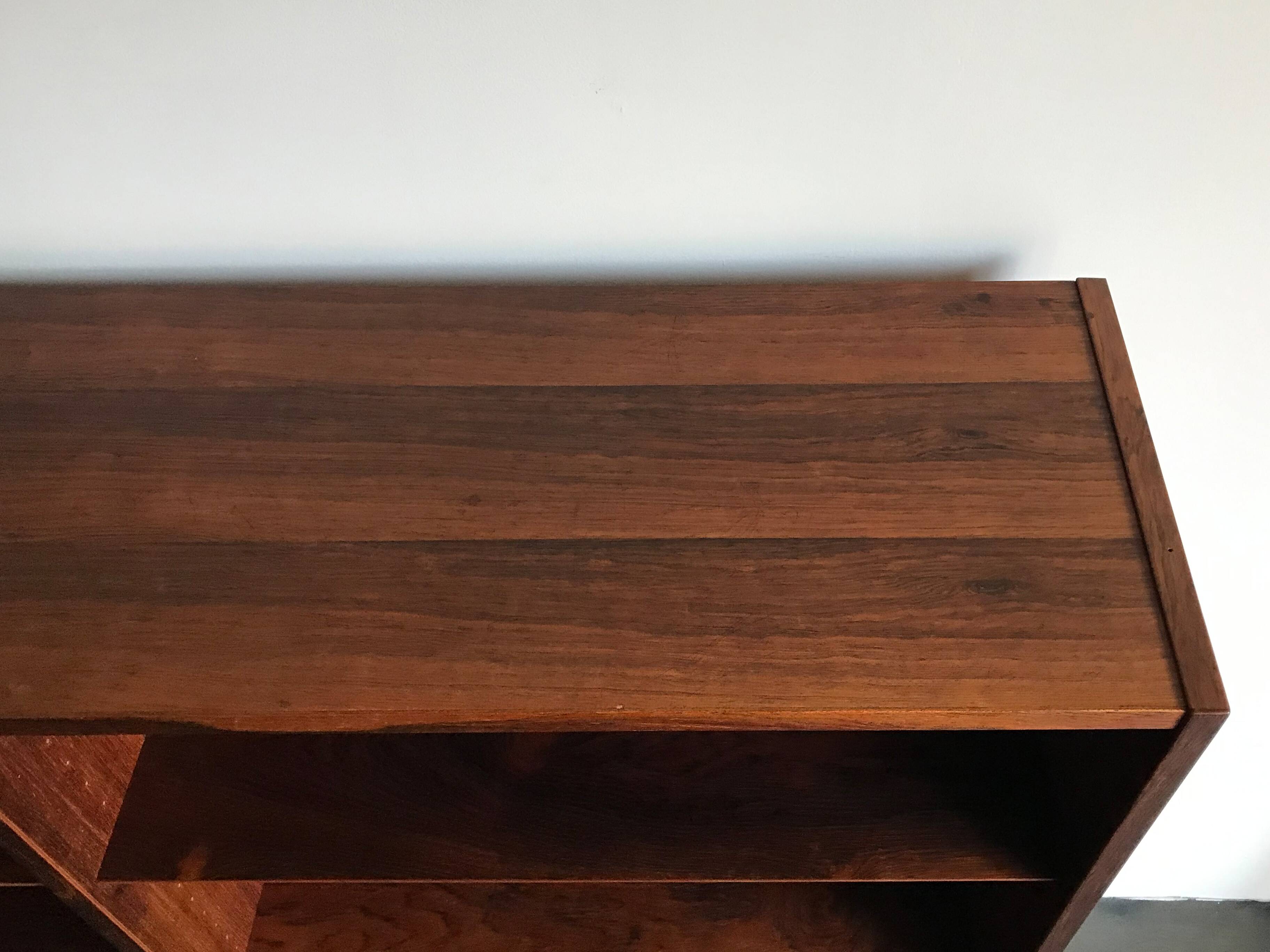 Poul Hundevad scandinavian rosewood bookcase, 1960s