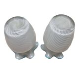 2 Vintage Murano Vases Swirl, 1970s